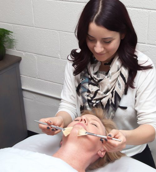 Professional facial treatment at Grand Salon & Medspa in Denver